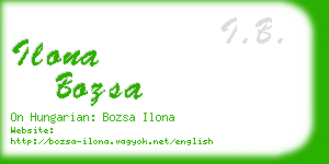 ilona bozsa business card